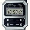 Women'S Casio | Casio Vintage A-100 Digital Black Resin Watch