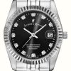 Women'S Jacques Du Manoir | Jacques Du Manoir Inspiration | 36Mm | Black Dial | Stainless Steel Bracelet