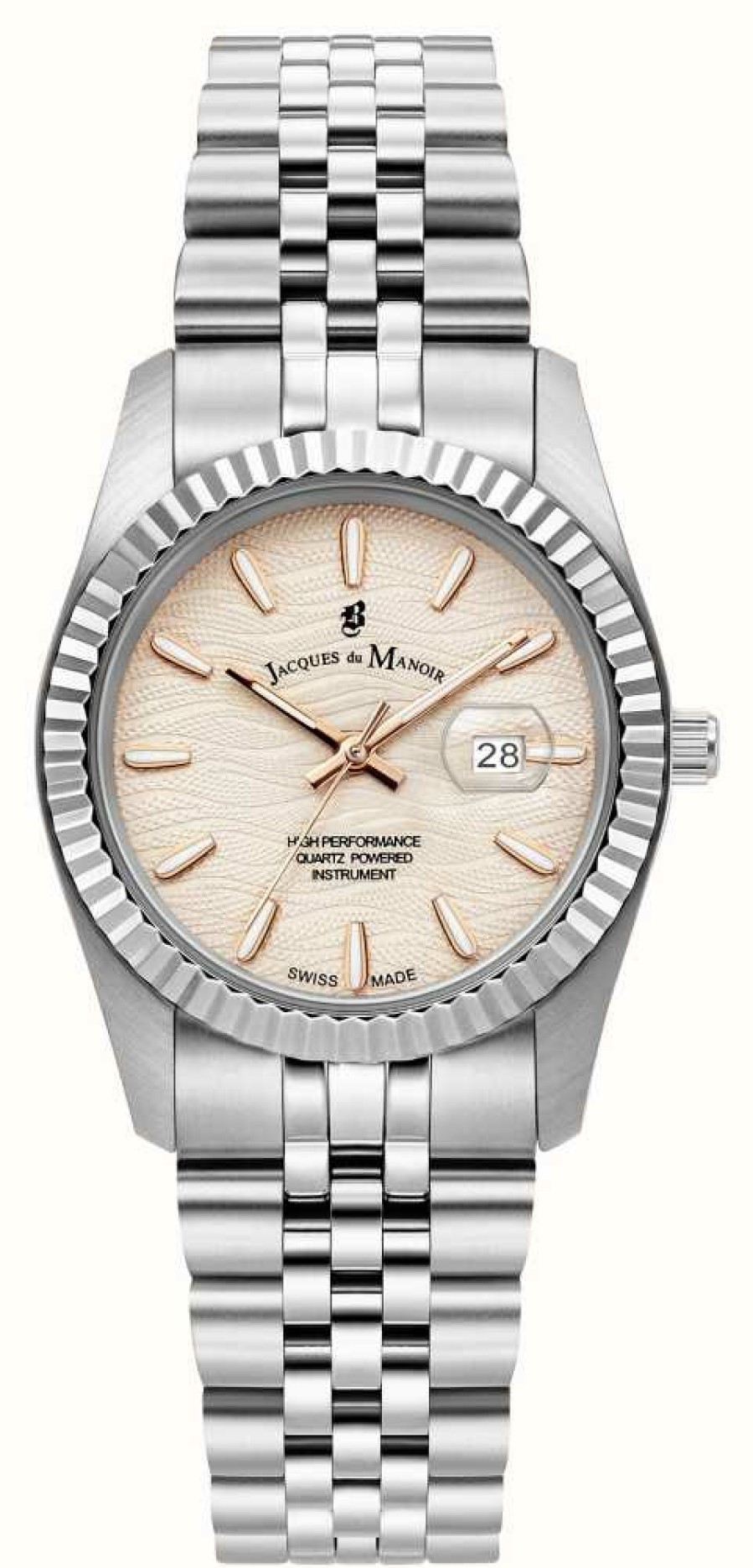 Women'S Jacques Du Manoir | Jacques Du Manoir Inspiration Passion | 34Mm | Champagne Dial | Stainless Steel