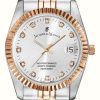 Women'S Jacques Du Manoir | Jacques Du Manoir Inspiration | 36Mm | Silver Dial | Two Tone Steel Bracelet