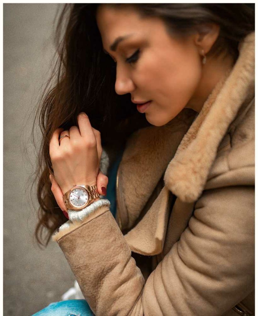 Women'S Jacques Du Manoir | Jacques Du Manoir Inspiration | 36Mm | Silver Dial | Rose Gold Pvd Steel