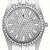 Women'S Jacques Du Manoir | Jacques Du Manoir Inspiration Glamour | 34Mm | Silver Pave Dial | Stainless Steel