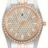 Women'S Jacques Du Manoir | Jacques Du Manoir Inspiration Glamour | 34Mm | Rose Gold Pave Dial | Two Tone Steel