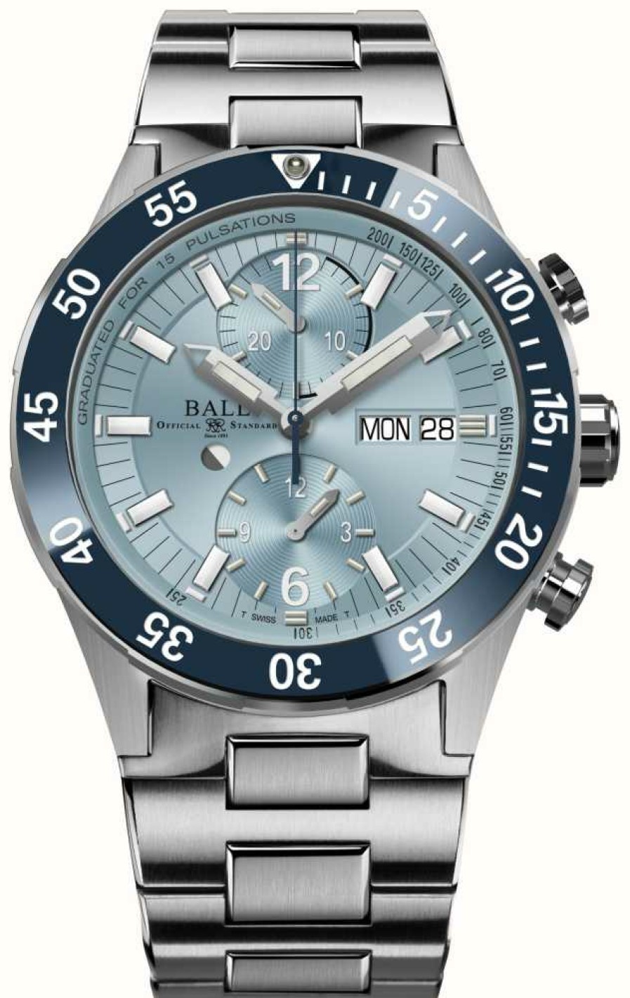 Men'S Ball Watch Company | Ball Watch Company Roadmaster Rescue Chronograph Ice Blue Limited Edition (1,000 Pieces)