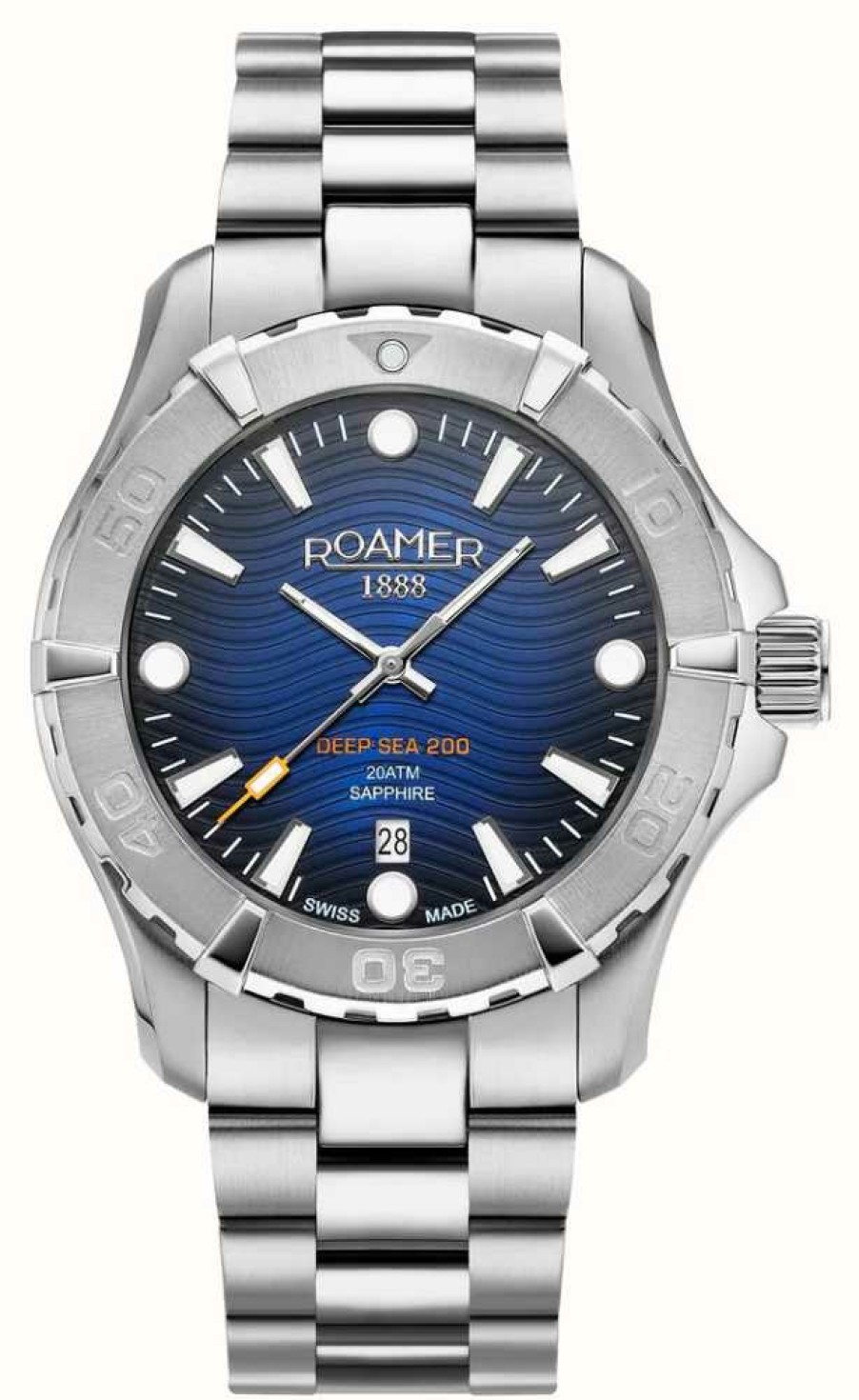 Men'S Roamer | Roamer Men'S | Deep Sea 200 | Blue Dial | Stainless Steel Bracelet