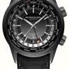 Men'S Raymond Weil | Raymond Weil Freelancer | Gmt | Auto | Black Dial | Black Leather Strap