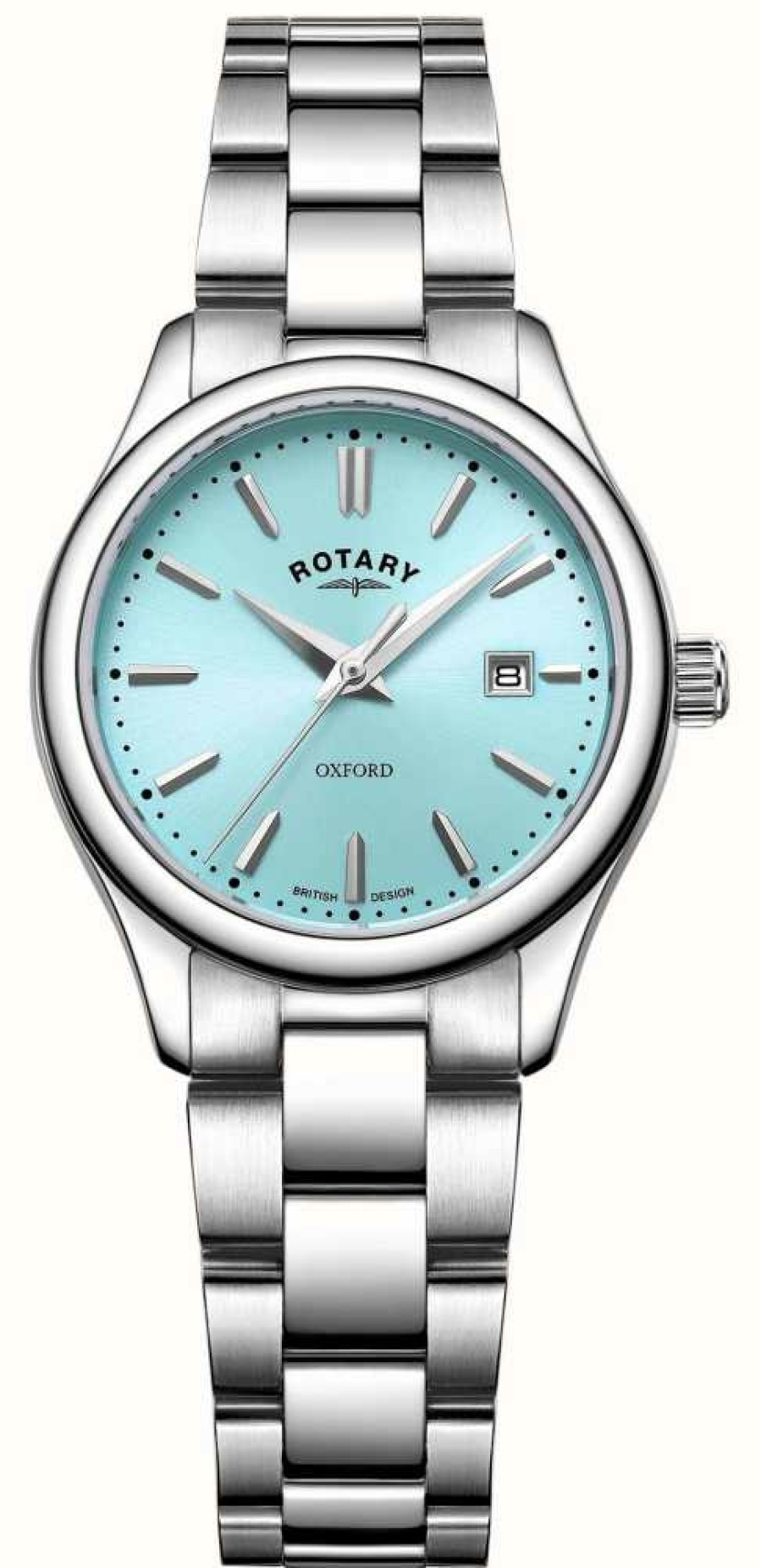 Women'S Rotary | Rotary Women'S Oxford Blue Dial Stainless Steel Bracelet Watch