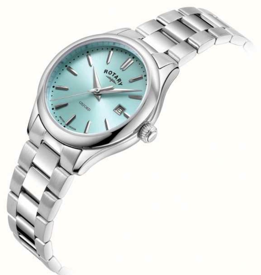 Women'S Rotary | Rotary Women'S Oxford Blue Dial Stainless Steel Bracelet Watch