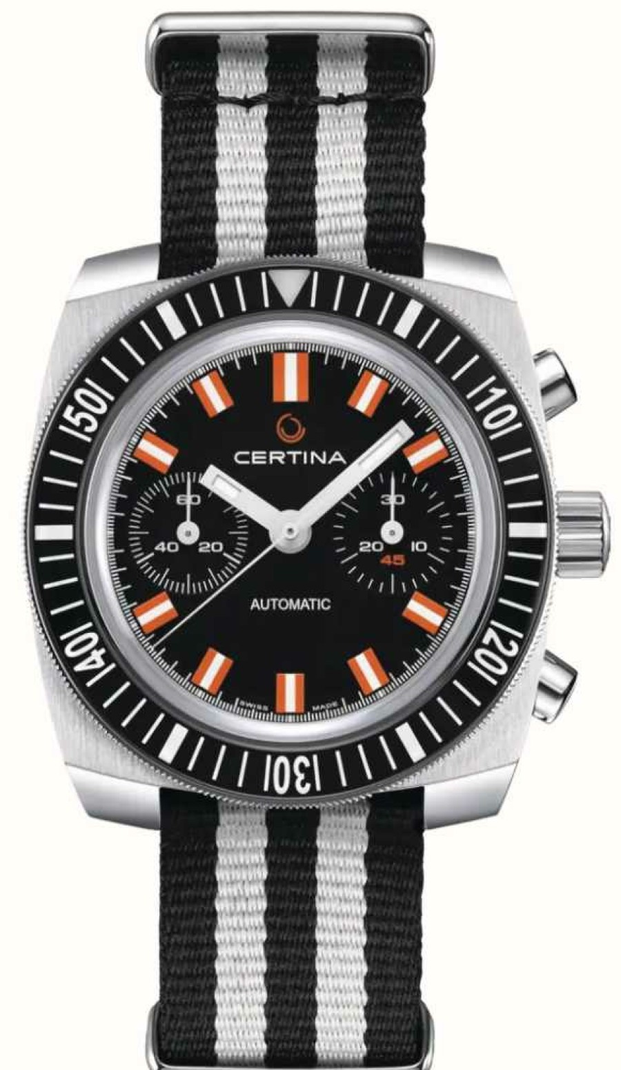 Men'S Certina | Certina Ds Chronograph 1968 Powermatic Automatic Black Dial Watch