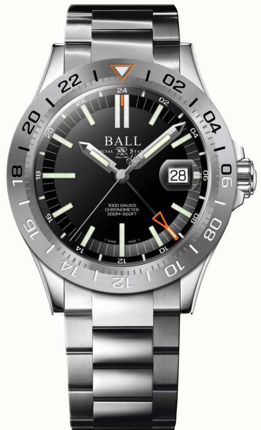 Men'S Ball Watch Company | Ball Watch Company Engineer Iii Outlier Limited Edition (40Mm) Black Dial / Stainless Steel Bracelet