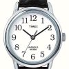 Women'S Timex | Timex Original Easy Reader Black Leather Strap