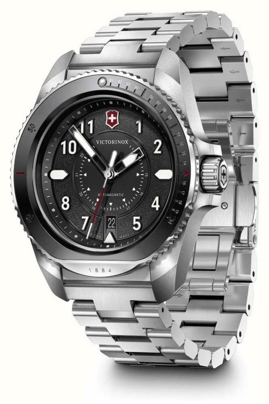 Men'S Victorinox | Victorinox Journey 1884 (43Mm) Black Dial / Stainless Steel