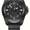 Men'S Victorinox | Victorinox Journey 1884 (43Mm) Black Dial / Black Silicone