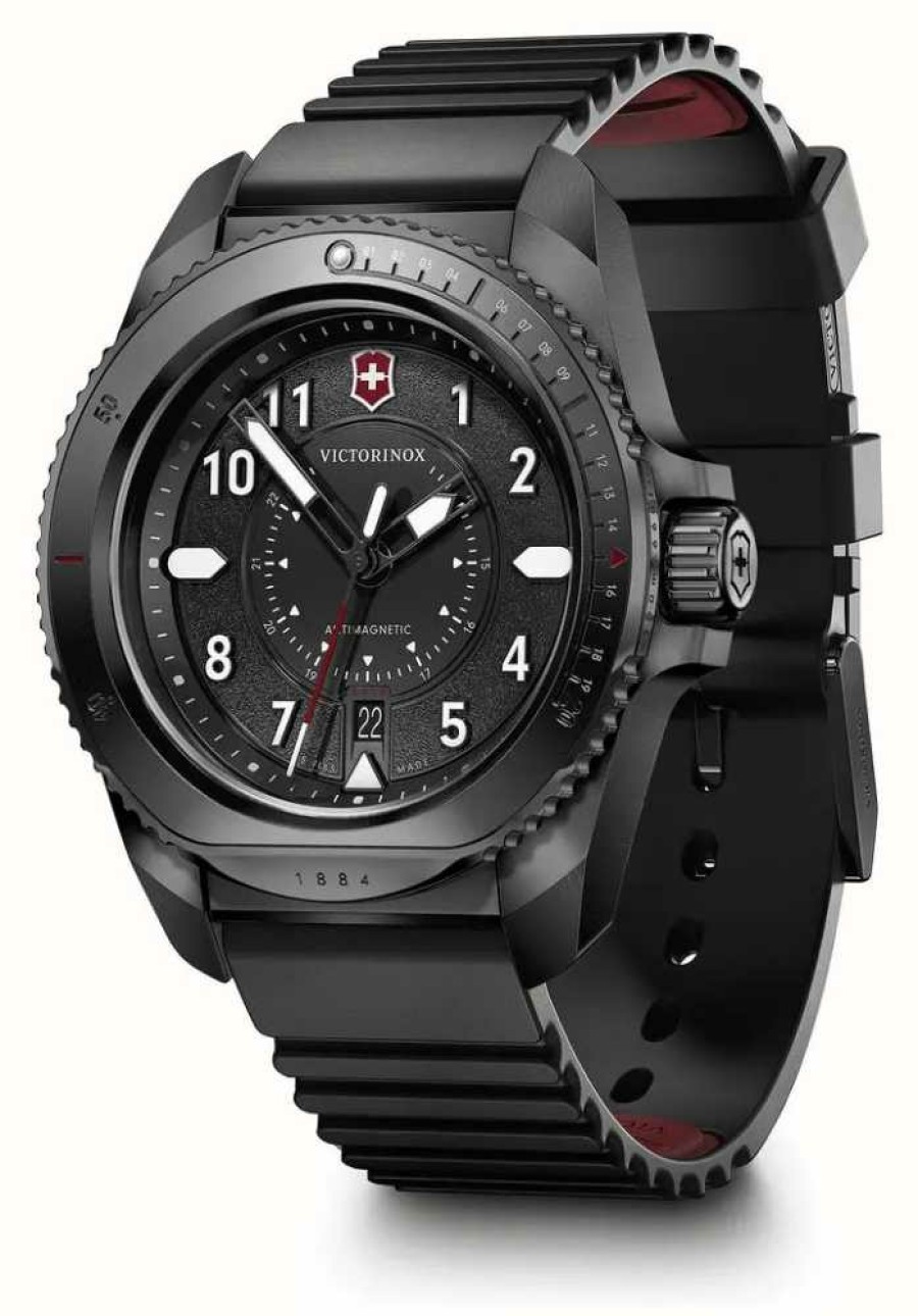 Men'S Victorinox | Victorinox Journey 1884 (43Mm) Black Dial / Black Silicone