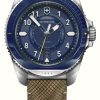 Men'S Victorinox | Victorinox Journey 1884 Automatic Blue Dial / Wood & Silicone Strap Set