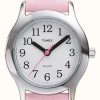 Women'S Timex | Timex Women'S/Kid'S Pink Leather Strap Watch