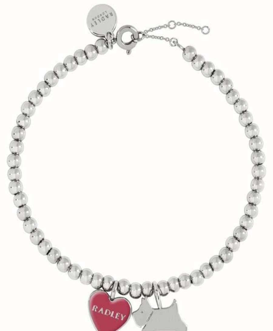 Jewelry Radley Jewellery | Radley Jewellery Ladies Love Letters Bas Metal Red Heart Bracelet