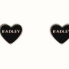 Jewelry Radley Jewellery | Radley Jewellery Ladies Black Love Letters Stud Earrings