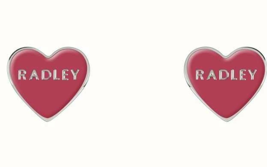 Jewelry Radley Jewellery | Radley Jewellery Ladies Love Letters Base Metal Stud Earrings