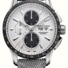 Men'S Maurice Lacroix | Maurice Lacroix Pontos S Chronograph (43Mm) White Dial / Grey Textile