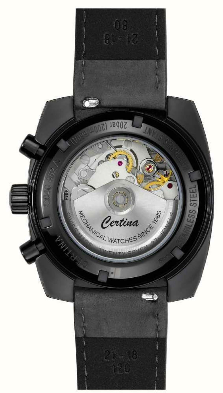 Men'S Certina | Certina Ds Chronograph 1968 Powermatic Automatic Black Dial Watch