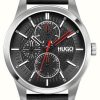 Men'S HUGO | Hugo Mens | Real | Gift Set | Wallet | Black Dial | Black Leather Strap