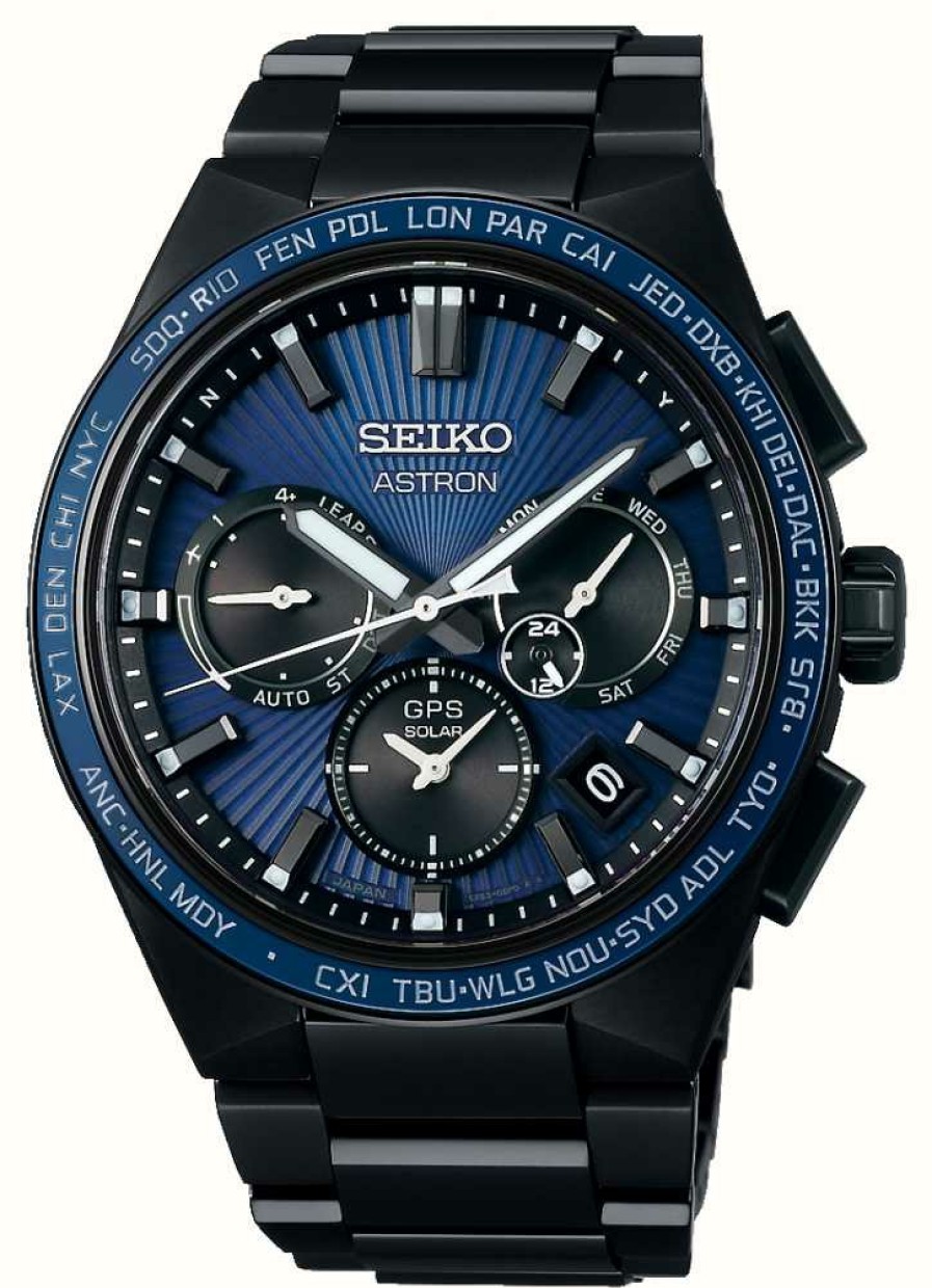 Men'S Seiko | Seiko Astron 'Sunray Midnight' Gps Solar 5X