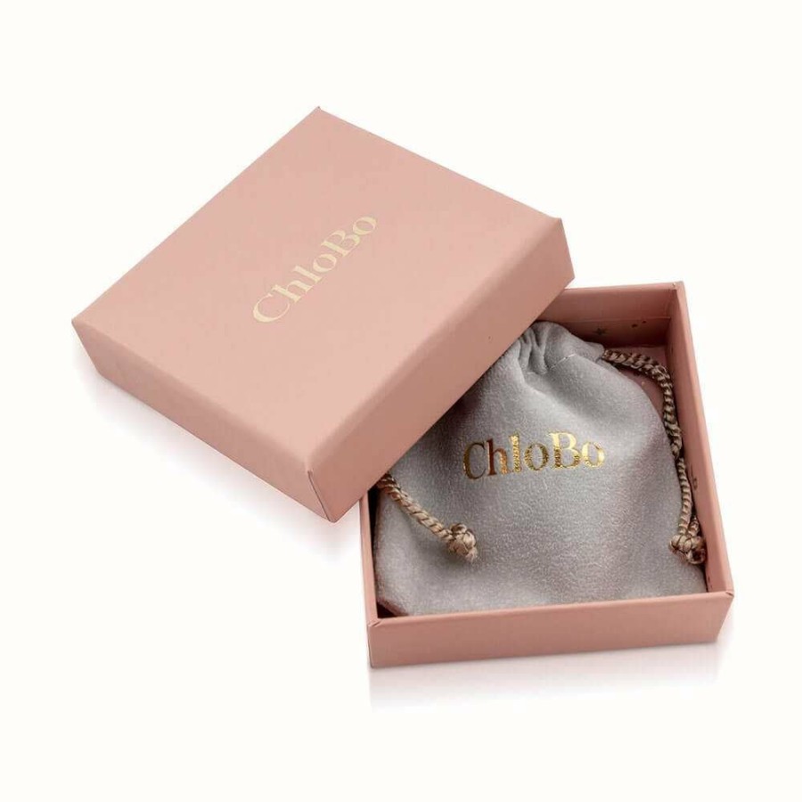 Jewelry ChloBo Jewellery | Chlobo Leaf Heart Sparkle Gold Plated Bracelet