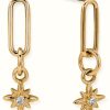 Jewelry ChloBo Jewellery | Chlobo Divine Journey Link Gold Plated Stud Earrings