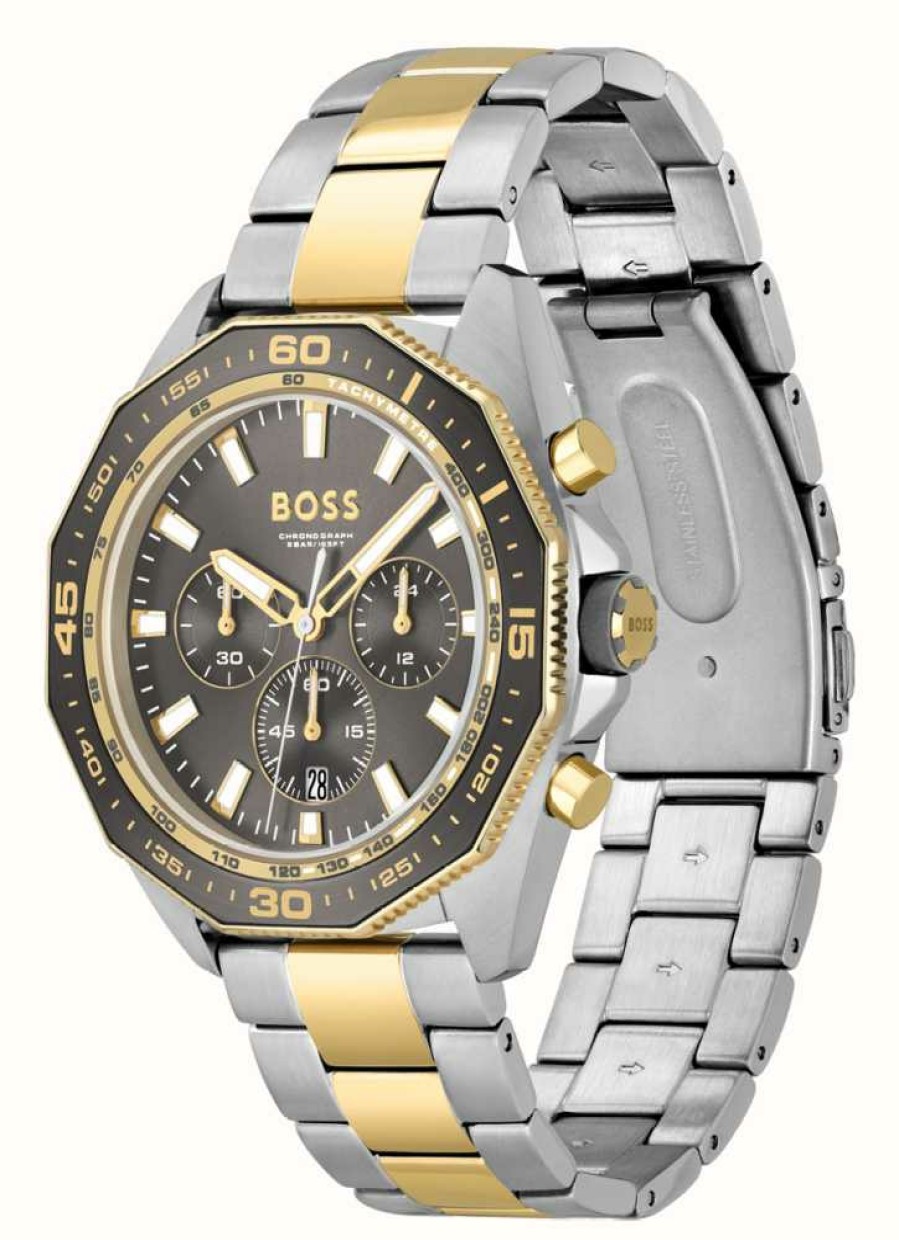 Men'S BOSS | Boss Men'S Energy | Grey Dial | Two Tone Stainless Steel Bracelet