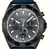 Men'S BOSS | Boss Men'S Energy | Grey Chronograph Dial | Blue Silicone Strap