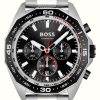 Men'S BOSS | Boss Men'S Energy | Black Chronograph Dial | Stainless Steel Bracelet