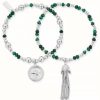 Jewelry ChloBo Jewellery | Chlobo Forever Wandering Malachite Sterling Silver Set Of 2