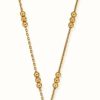 Jewelry ChloBo Jewellery | Chlobo Gold Triple Bobble Chain Guiding Heart Necklace