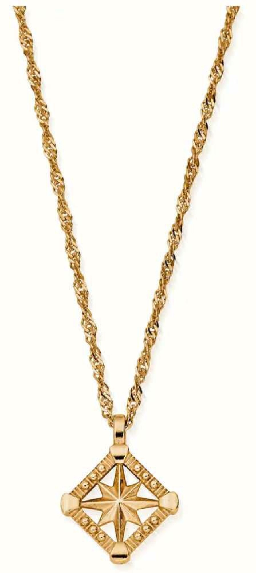 Jewelry ChloBo Jewellery | Chlobo Gold Twisted Rope Chain Inner Guidance Necklace