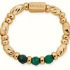 Jewelry ChloBo Jewellery | Chlobo Gold Malachite Sparkle Ring Of Empowerment Medium