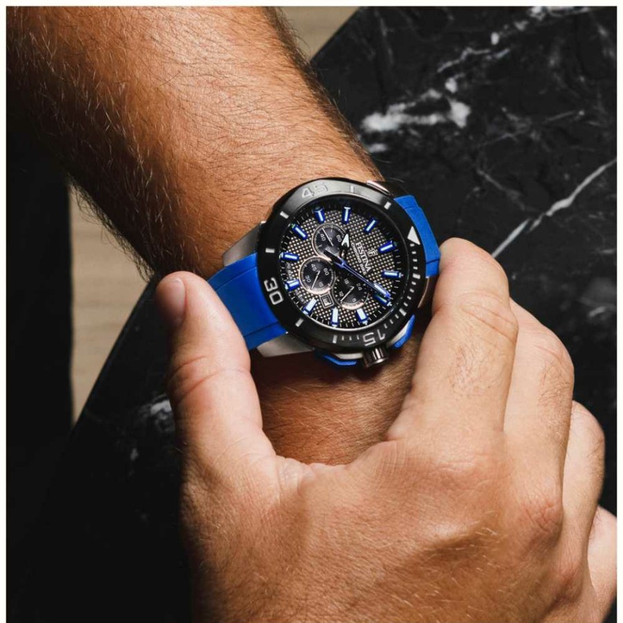 Men'S Festina | Festina Chrono Bike 2022 Black Dial / Blue Rubber