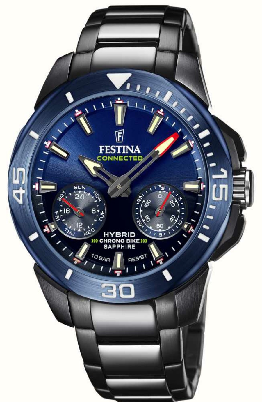 Men'S Festina | Festina Chrono Bike Special Edition Hybrid Connected Blue / Black