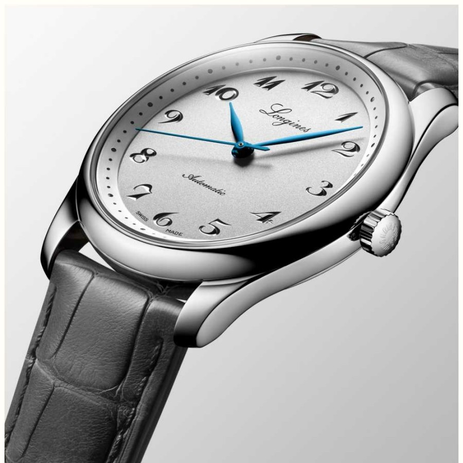 Men'S LONGINES | Longines Master Collection 190Th Anniversary Stainless Steel Leather Strap