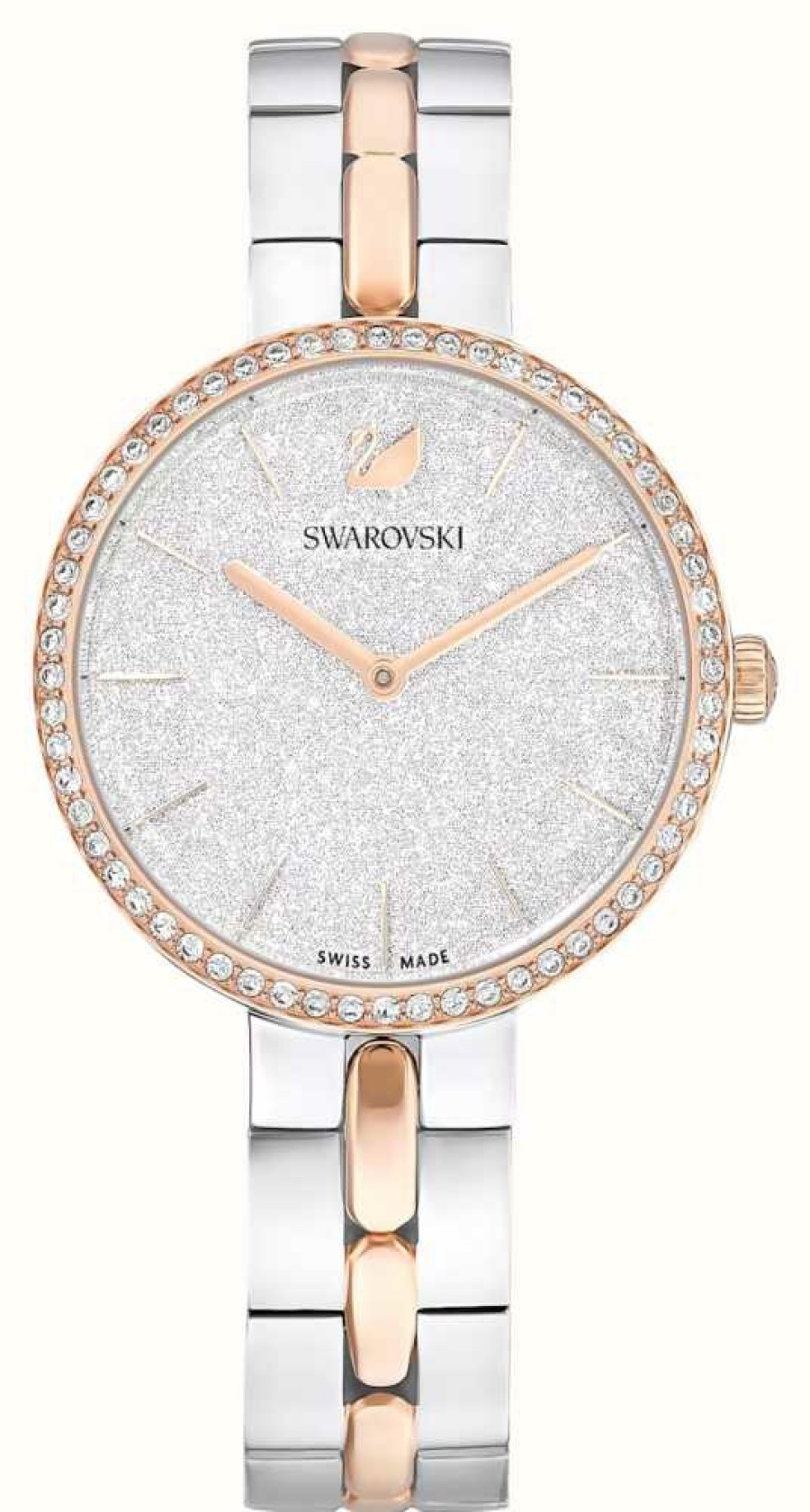 Women'S Swarovski | Swarovski Cosmopolitan (32Mm) Silver Glitter Dial / Two-Tone Stainless Steel