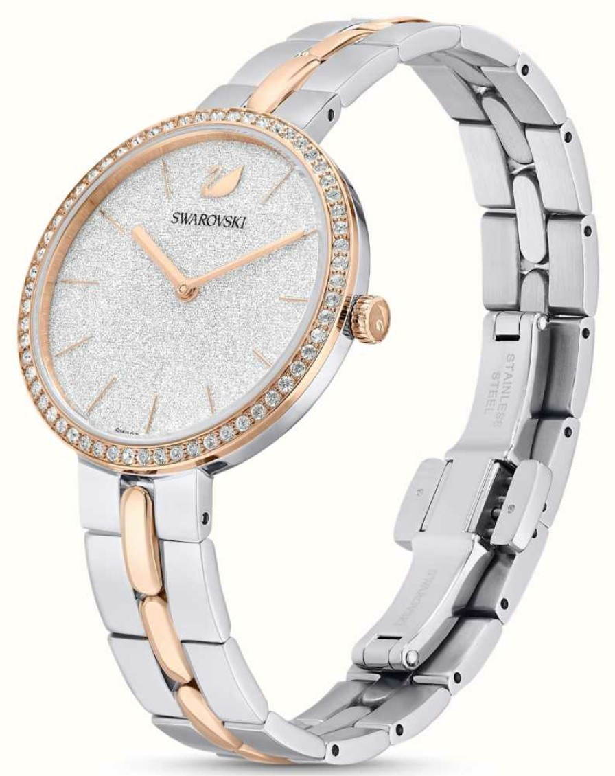 Women'S Swarovski | Swarovski Cosmopolitan (32Mm) Silver Glitter Dial / Two-Tone Stainless Steel