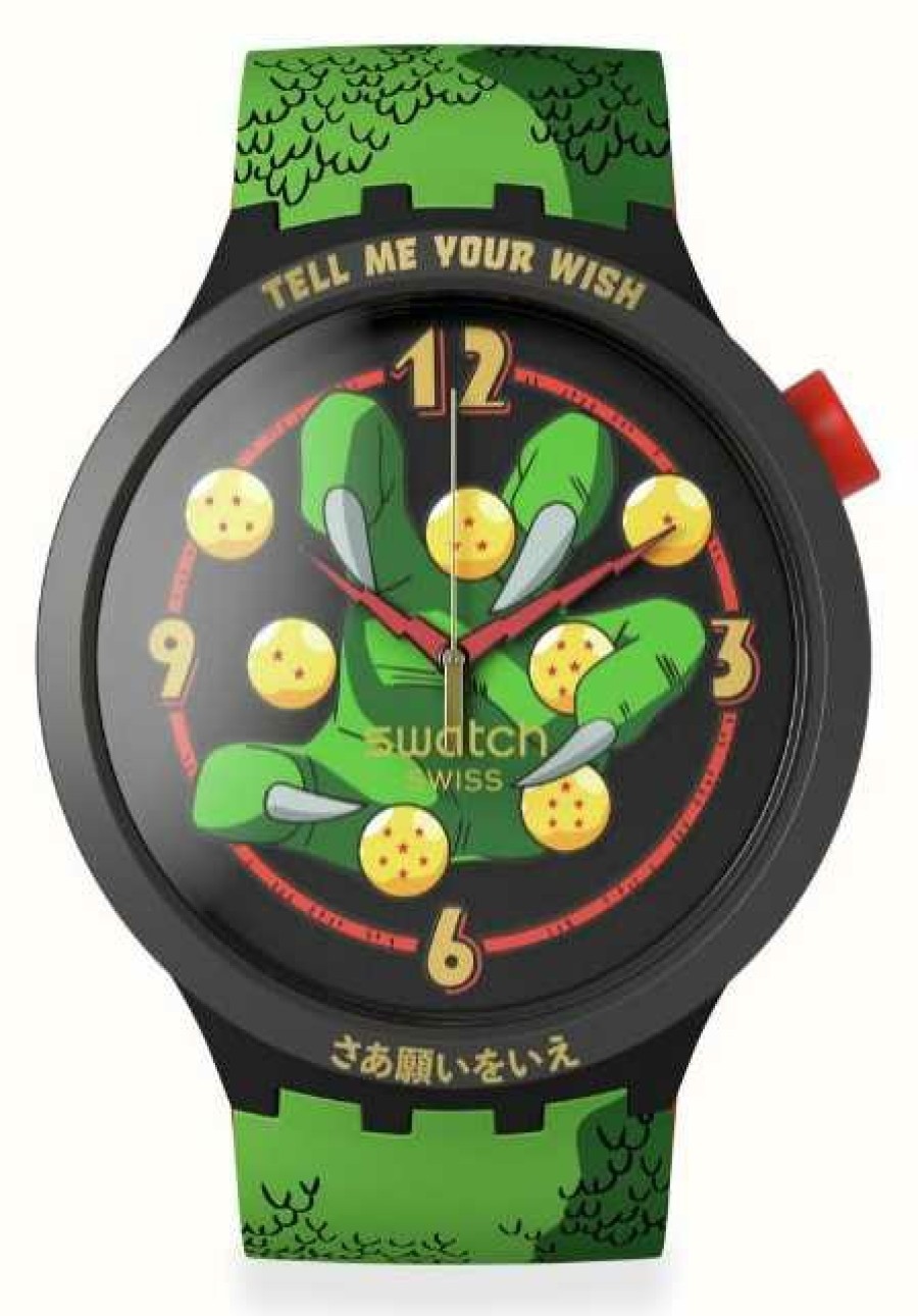 Men'S Swatch | Swatch Shenron X Swatch Dragon Ball Z Big Bold Watch