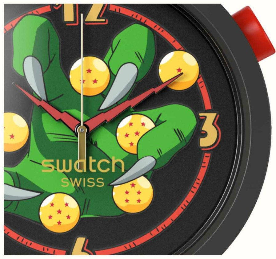 Men'S Swatch | Swatch Shenron X Swatch Dragon Ball Z Big Bold Watch