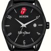 Women'S Nixon | Nixon Thalia | Rolling Stones | Black Dial | Black Leather Strap