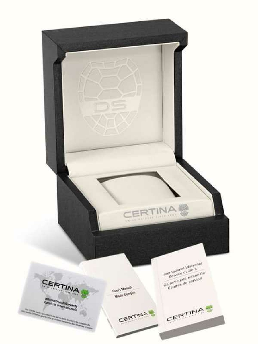 Men'S Certina | Certina Ds Podium Lap Timer | Green Camouflage Dial | Green Camouflage Fabric Strap