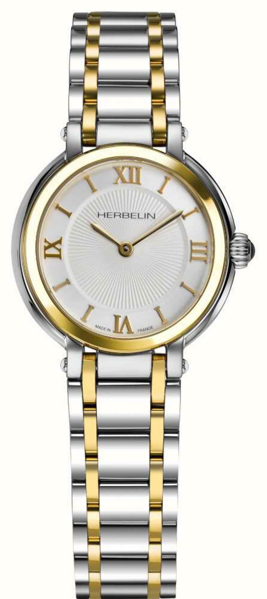 Women'S Herbelin | Herbelin Galet | Women'S | Two Tone Bracelet | Silver Dial