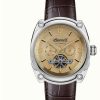 Men'S Ingersoll | Ingersoll The Michigan | Automatic | Champagne Dial | Brown Leather Strap