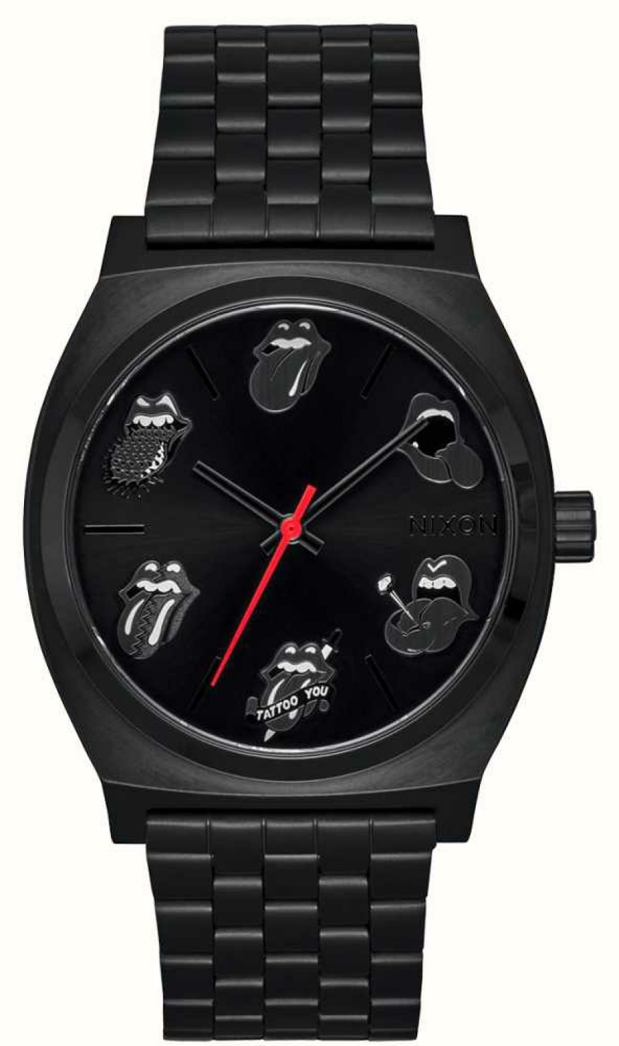 Women'S Nixon | Nixon Rolling Stones Time Teller Black Monochrome