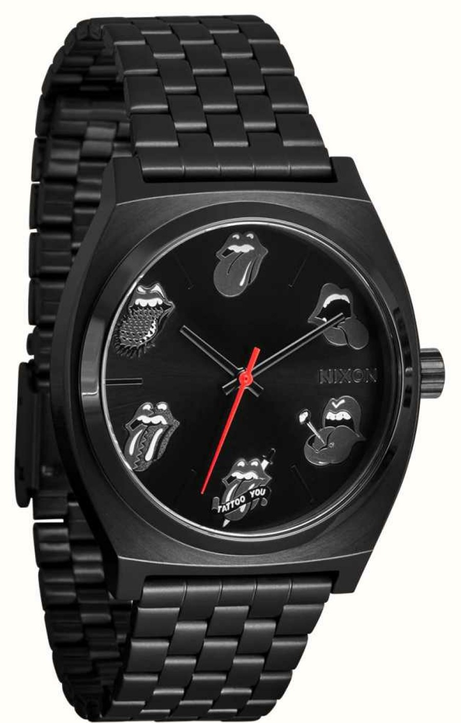 Women'S Nixon | Nixon Rolling Stones Time Teller Black Monochrome