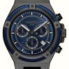 Men'S Roamer | Roamer Tempomaster Chrono | Blue Dial | Black Stainless Steel Bracelet